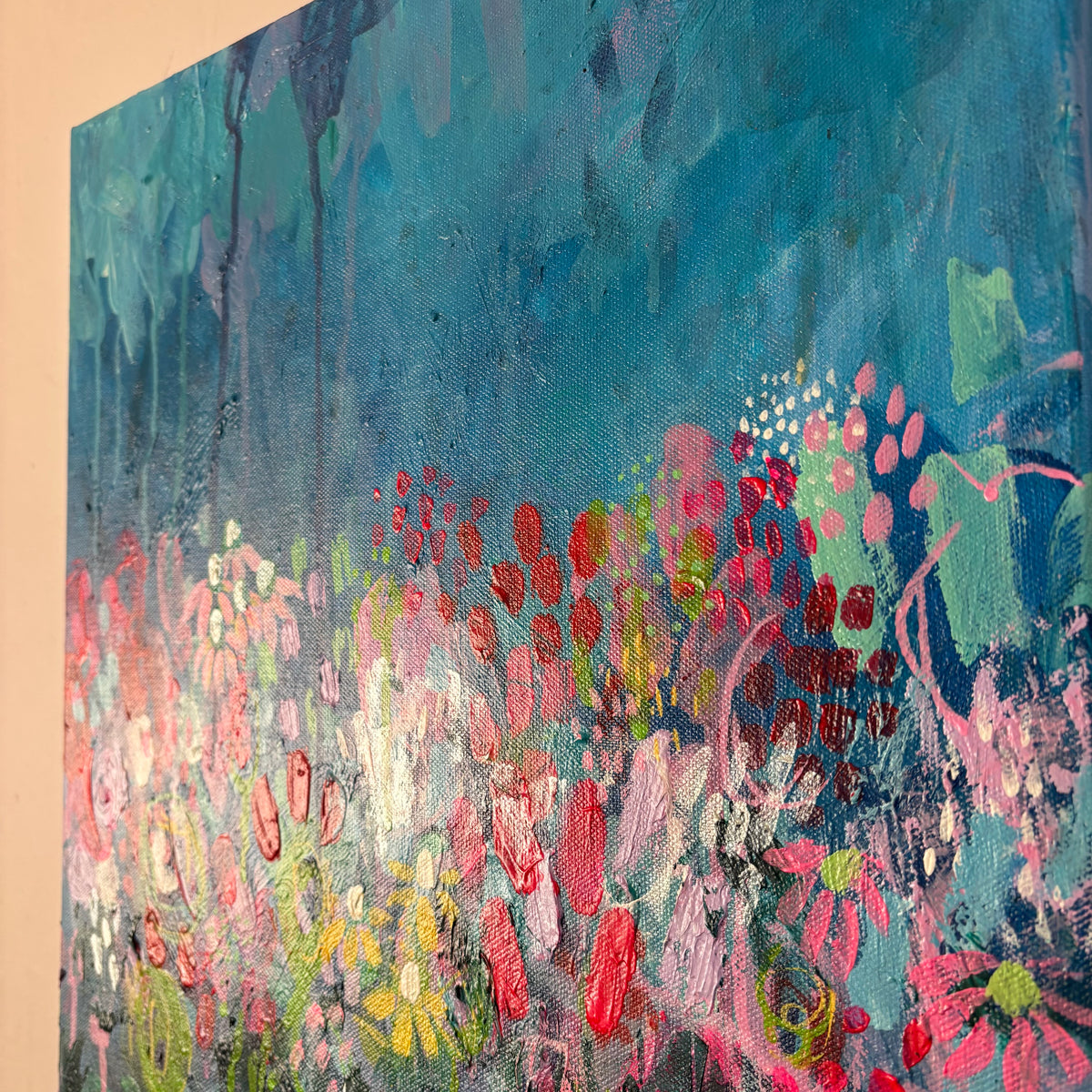 ‘Spring to Life’ - Abstract Floral Acrylic Painting on Canvas