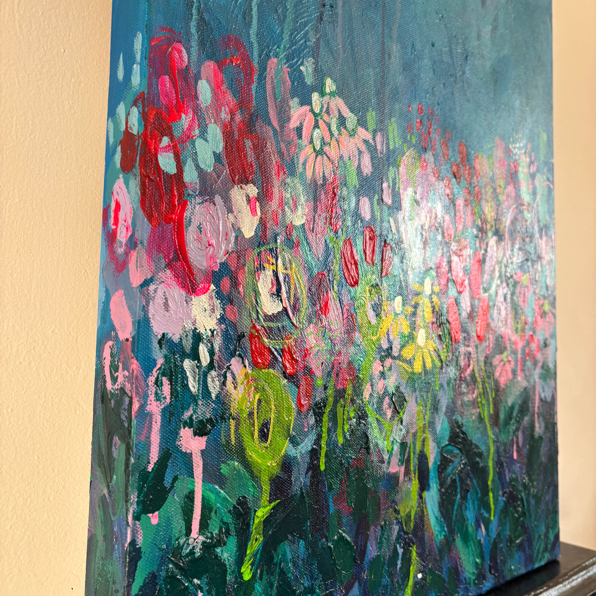 ‘Spring to Life’ - Abstract Floral Acrylic Painting on Canvas